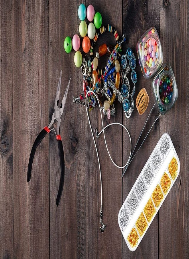 دي آي واي كرافتس مجموعة أدوات صنع المجوهرات، 600 غرام، لون ذهبي عتيق، تتضمن خطافات أقراط، خطافات أقراط مع حلقات وصل، أجزاء خلفية للأقراط، كماشة، ملقط، أداة فتح حلقات الوصل لصنع المجوهرات (600 غرام، لون ذهبي عتيق). - Image 3